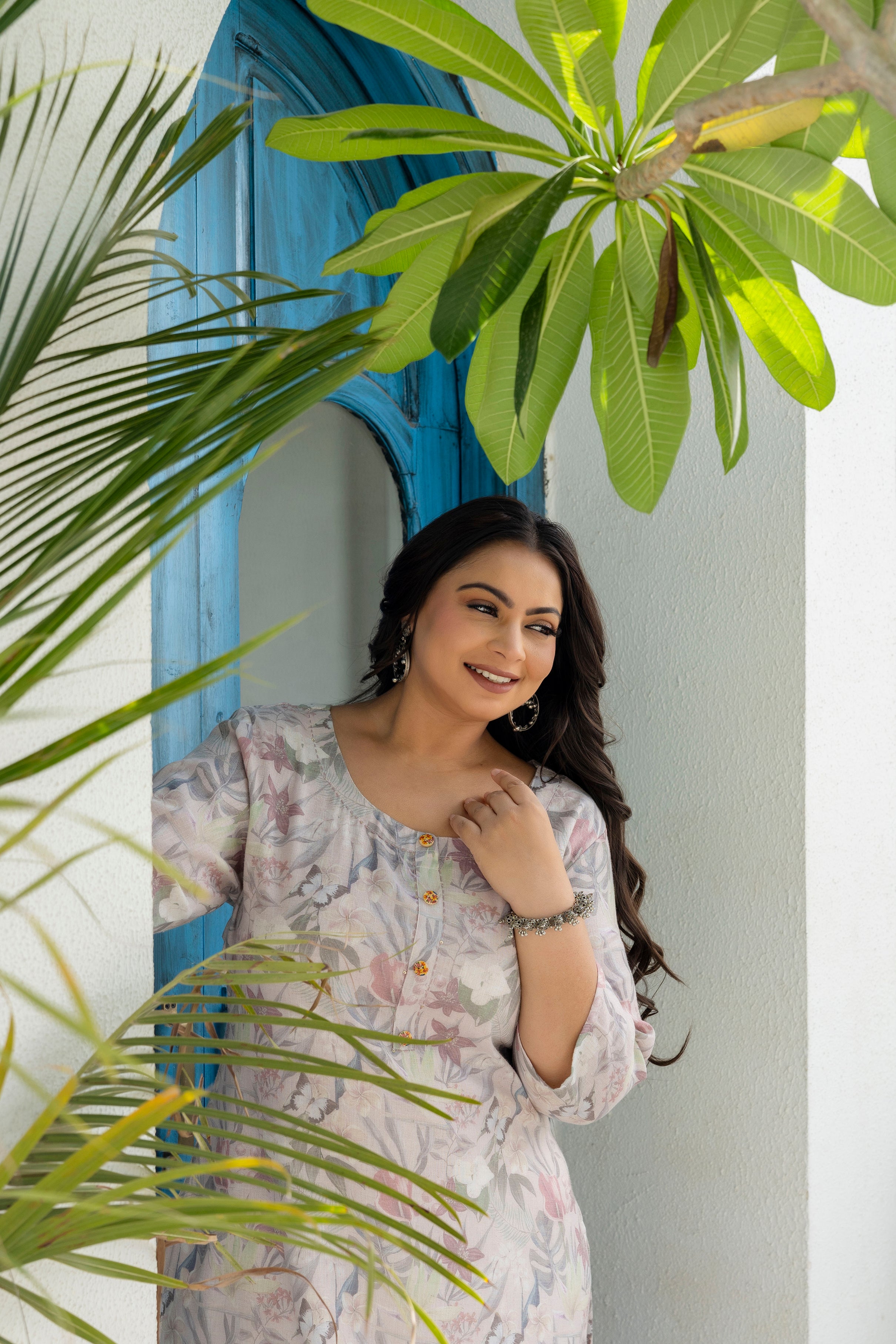 Graceful Plus Size Floral Kurti