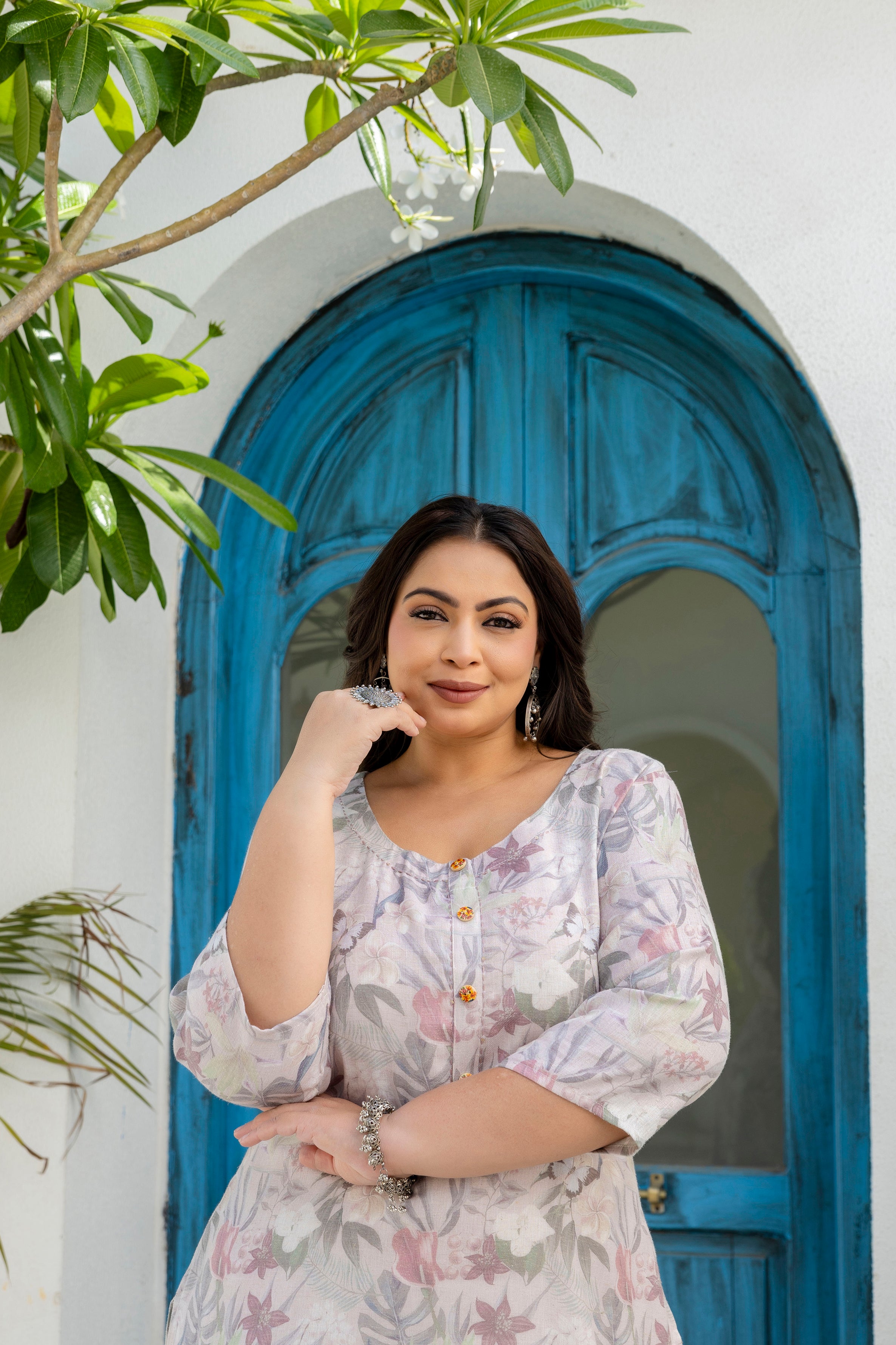 Graceful Plus Size Floral Kurti