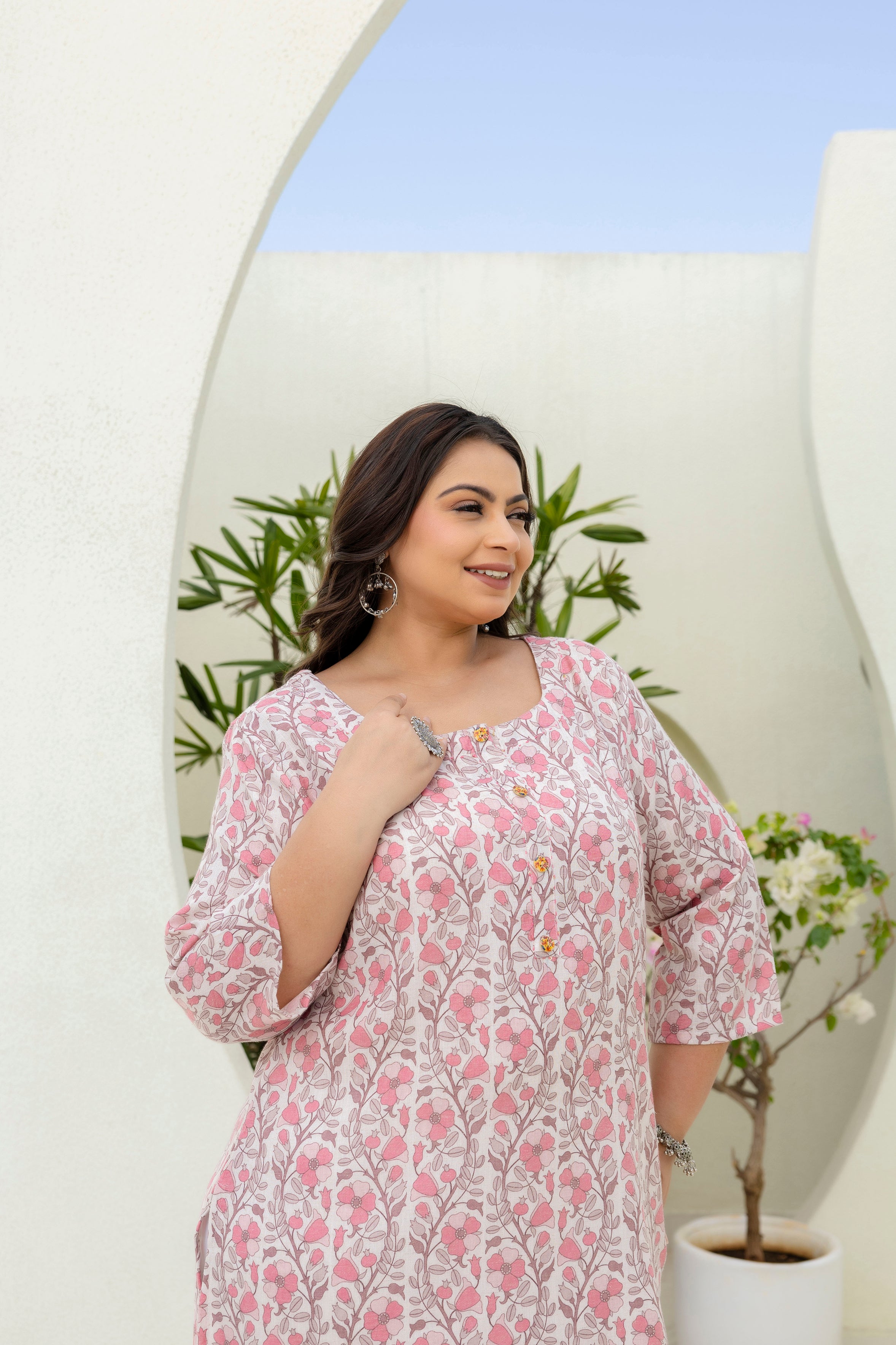 Spring Aura Floral Kurti