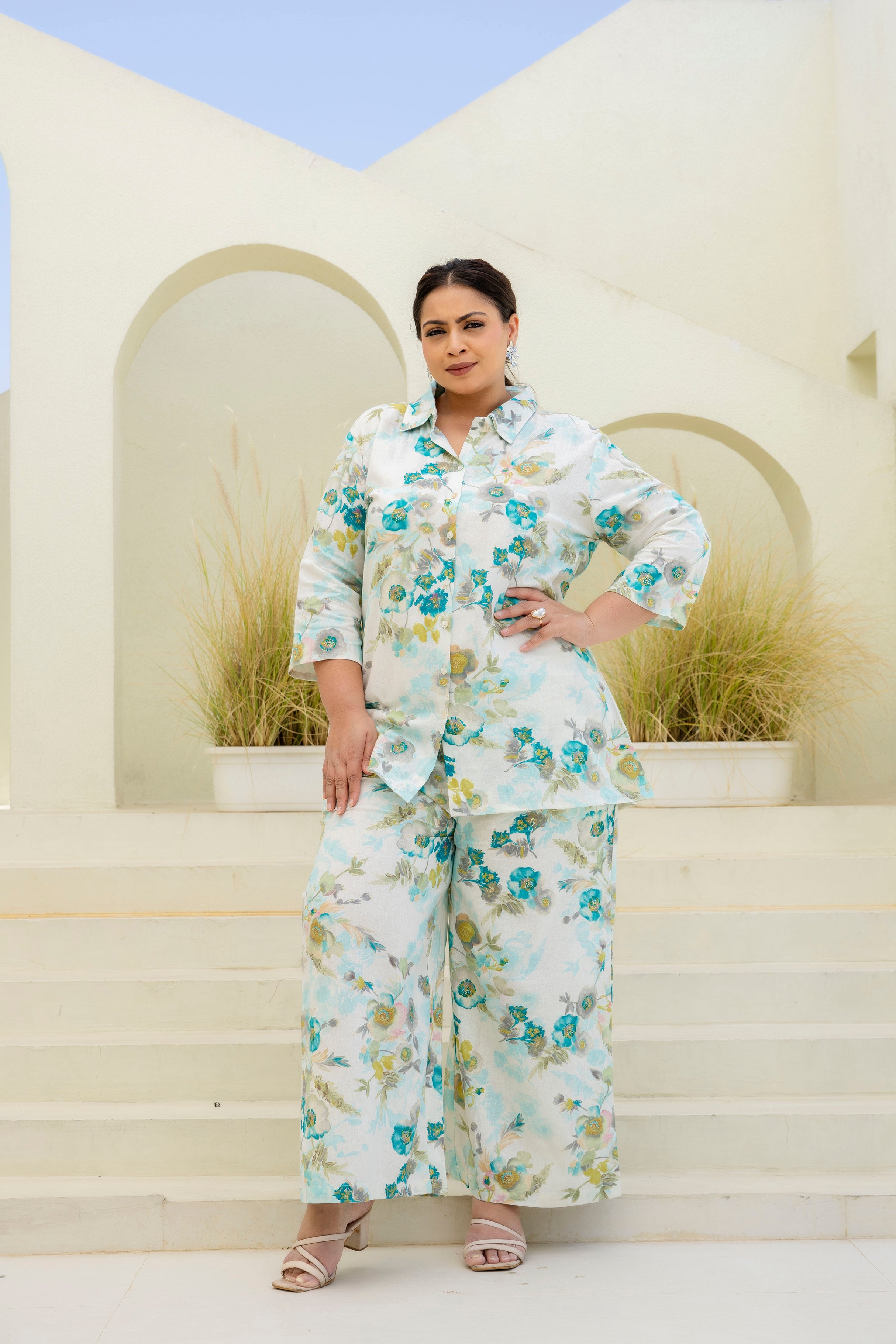 Aqua Meadow Coord Set