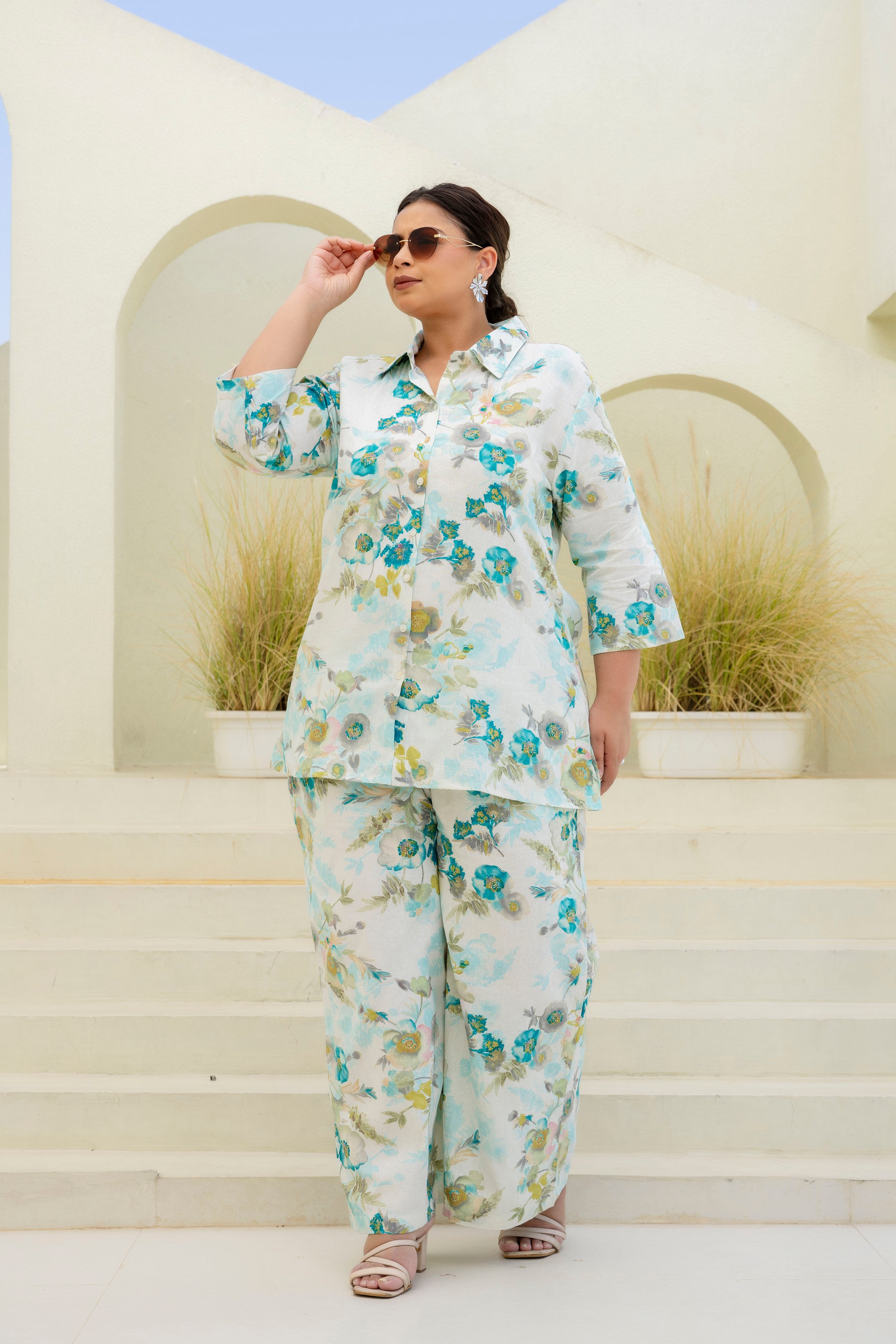 Aqua Meadow Coord Set