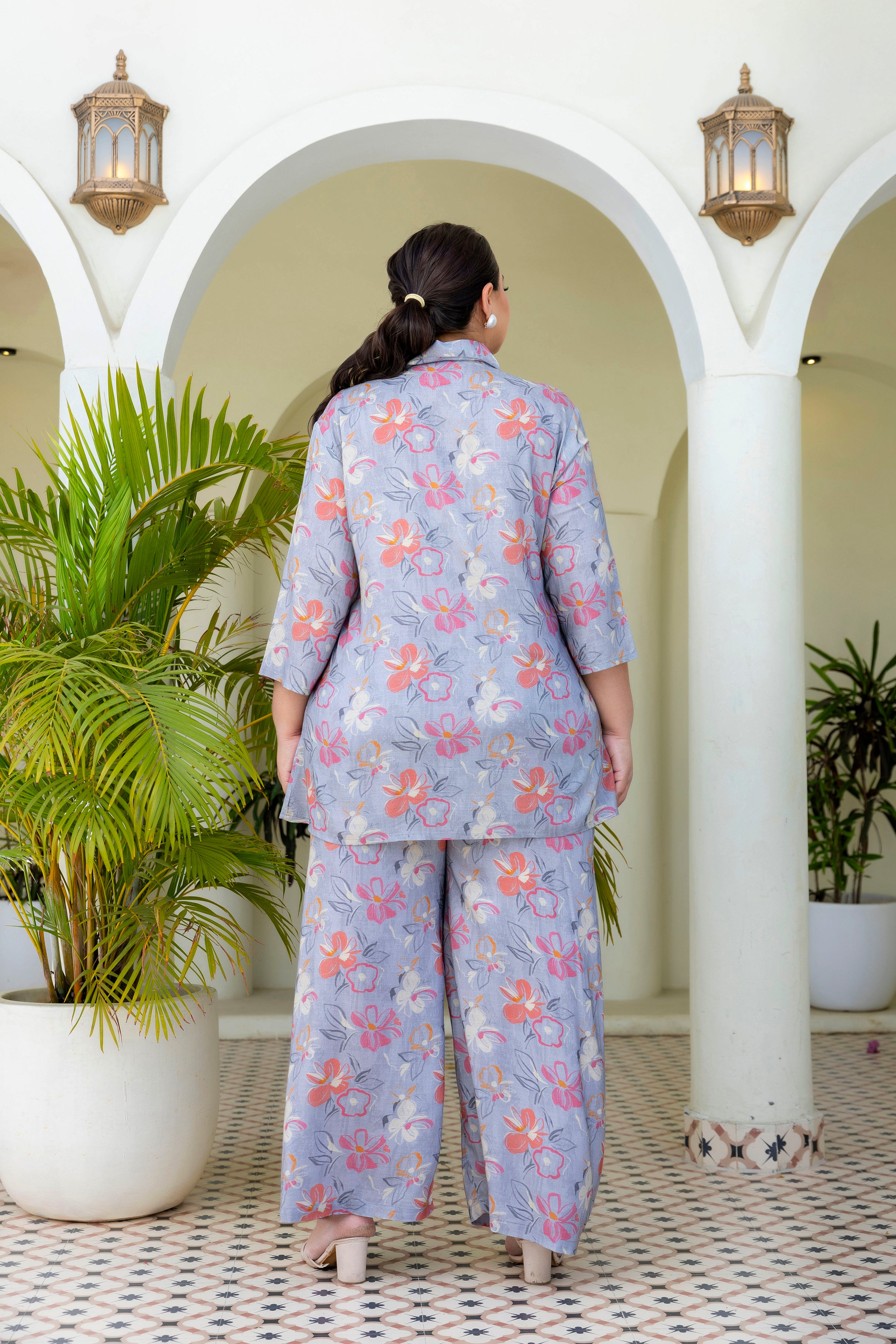 Grey Bloom Relaxed Set