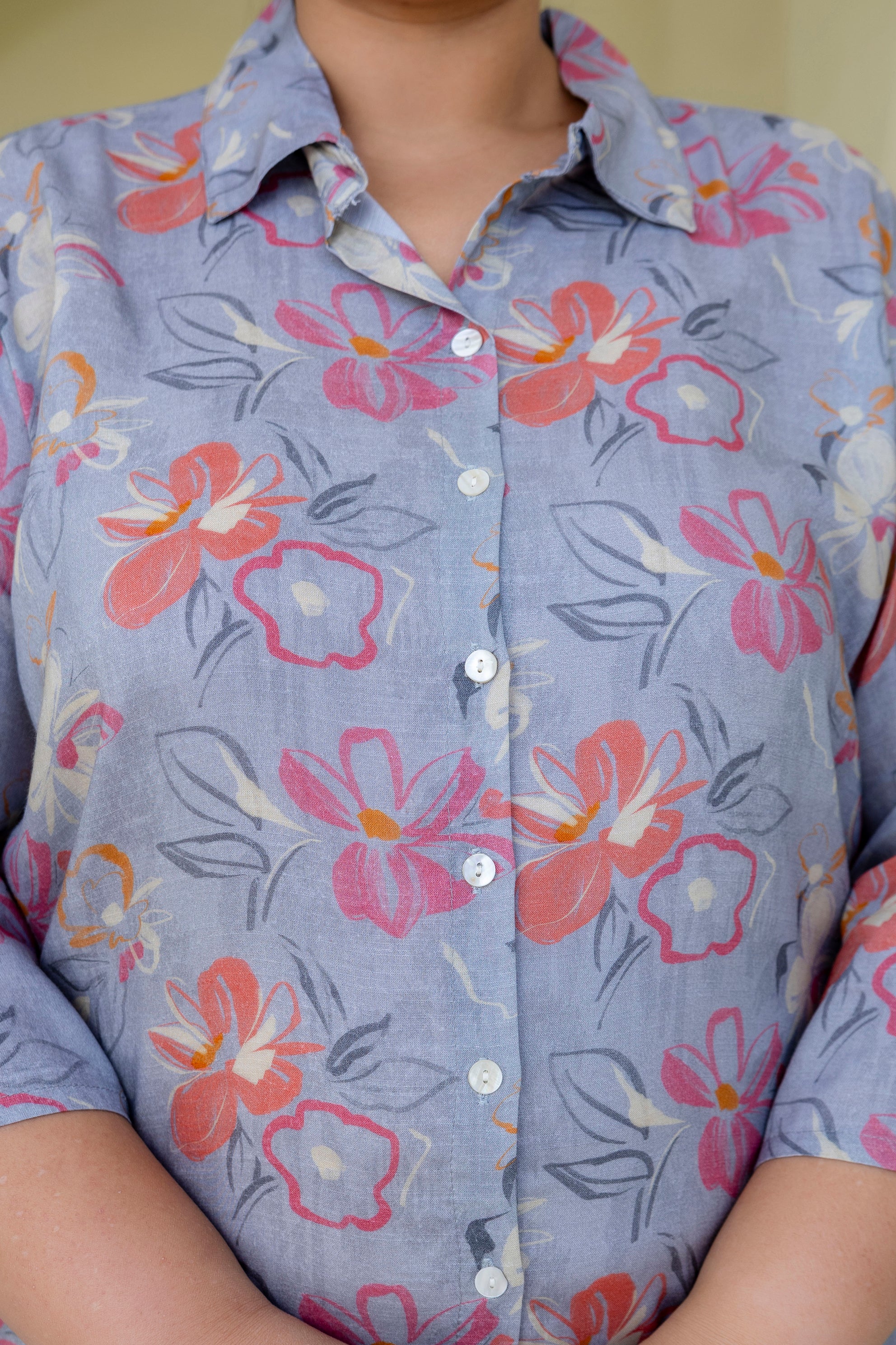 Grey Bloom Relaxed Set