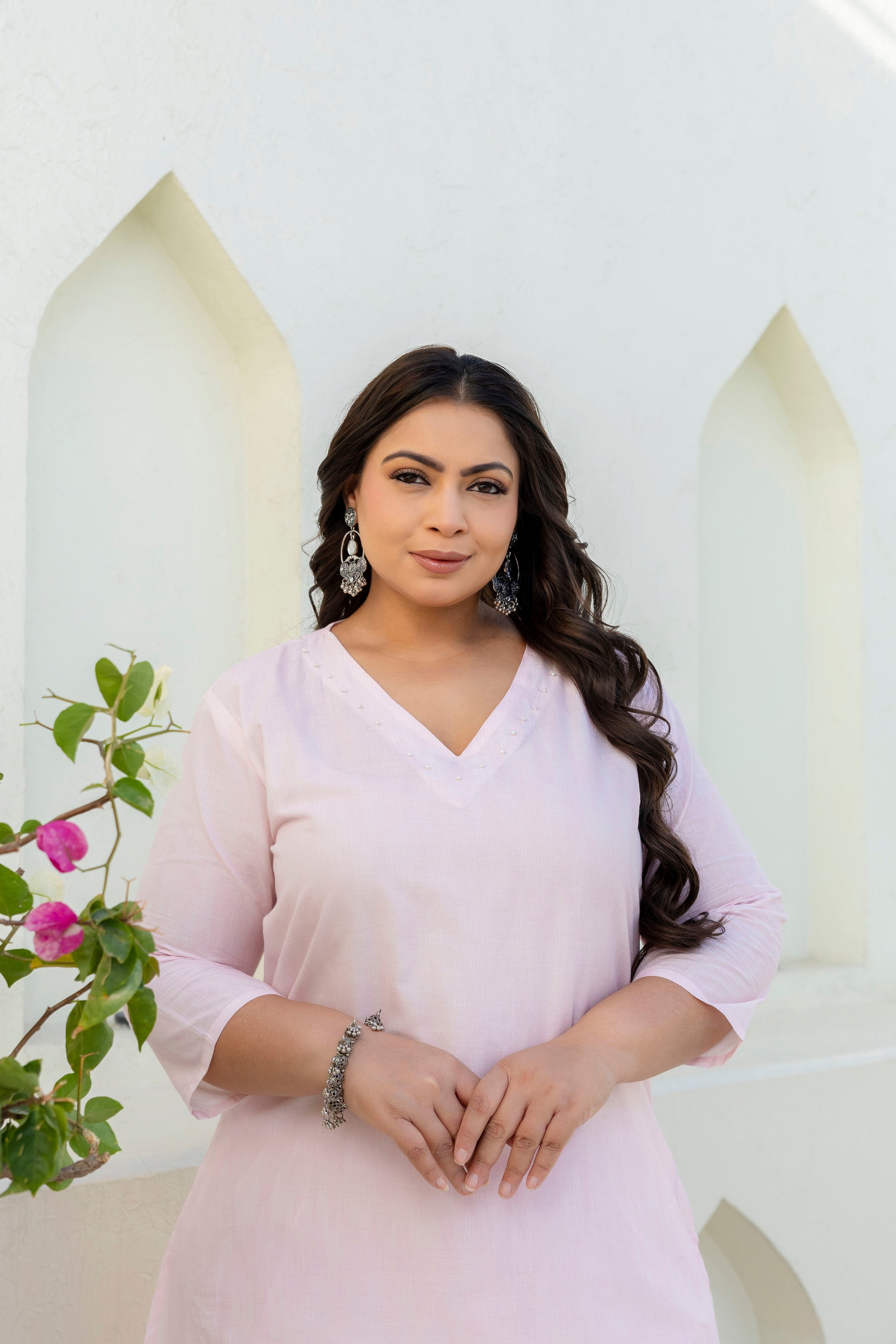 Light Pink Kurta Palazzo Set