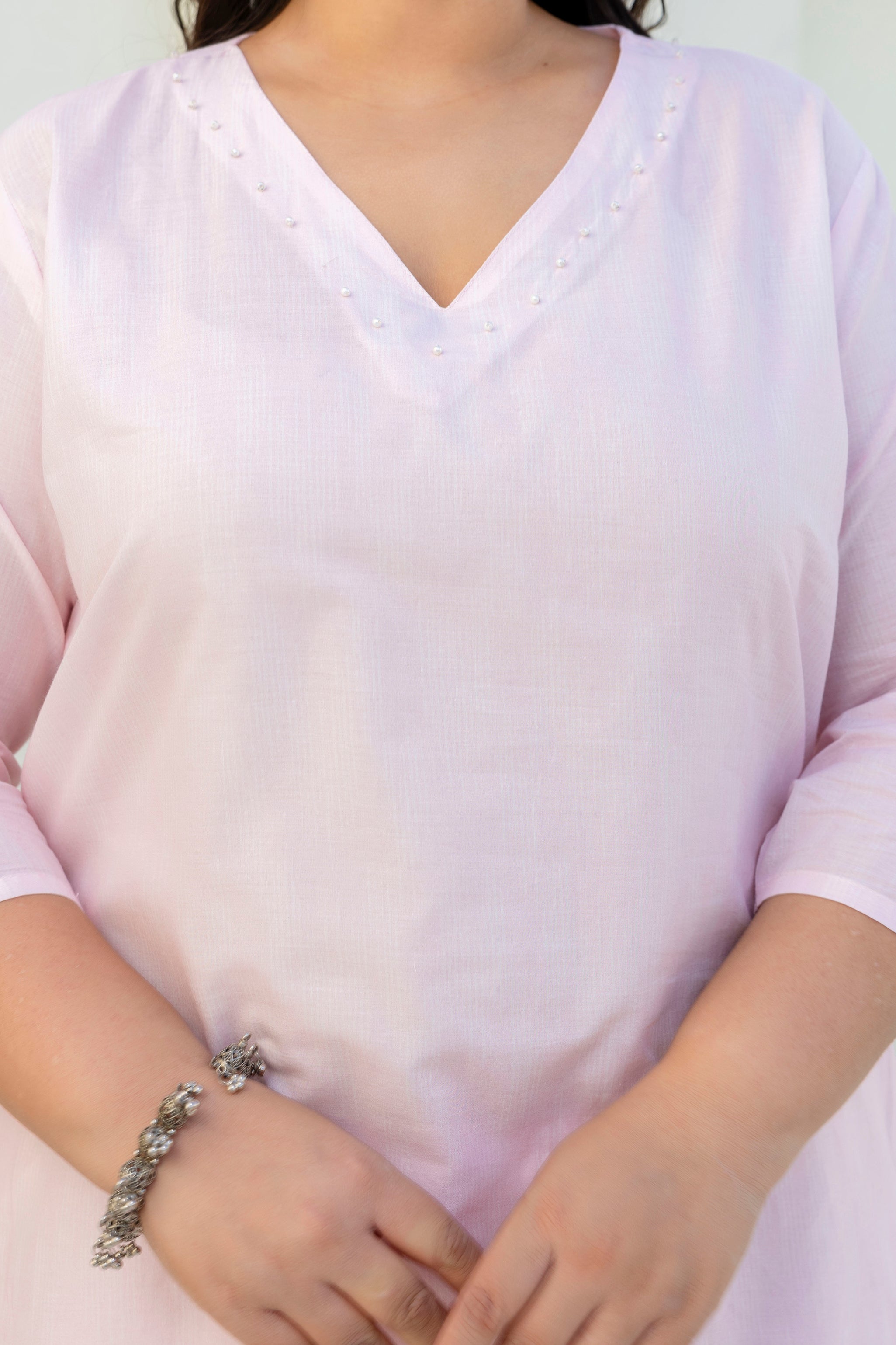 Light Pink Kurta Palazzo Set