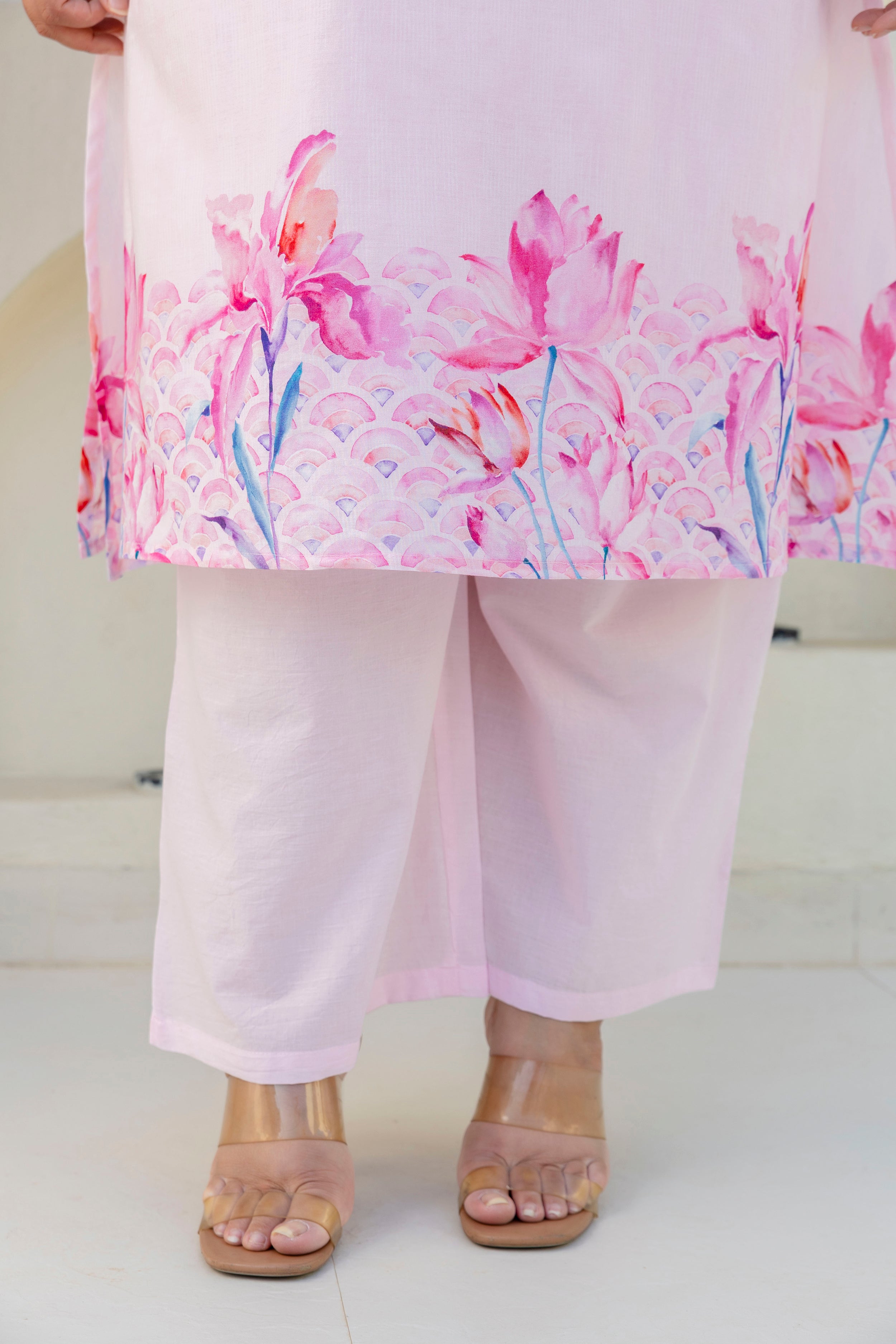 Light Pink Kurta Palazzo Set