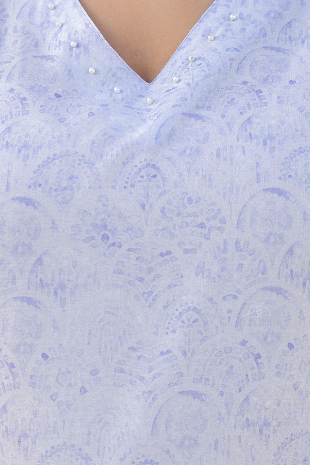 Lavender Floral Kurta Palazzo Set