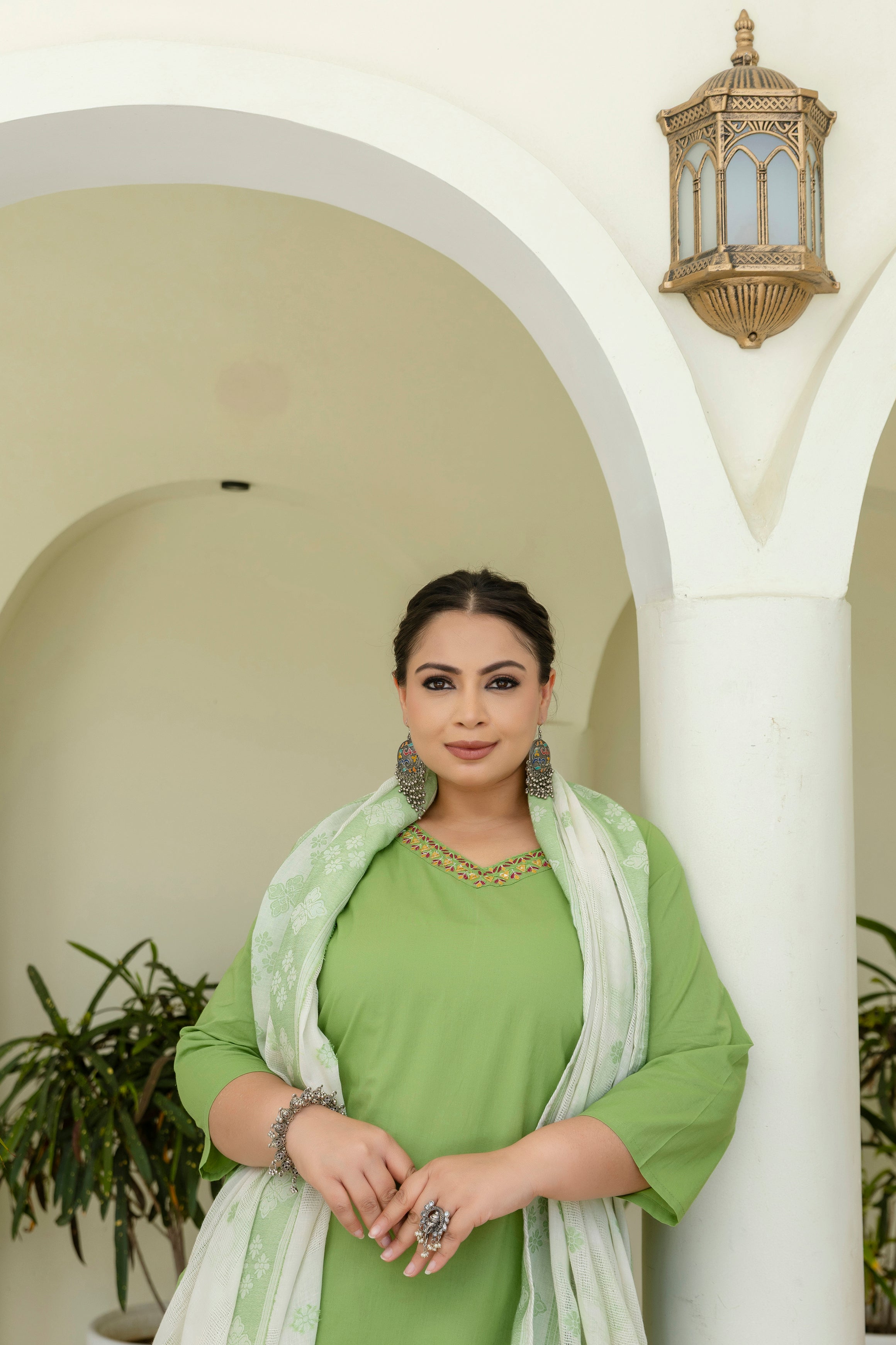 Olive Green Grace Kurta Set