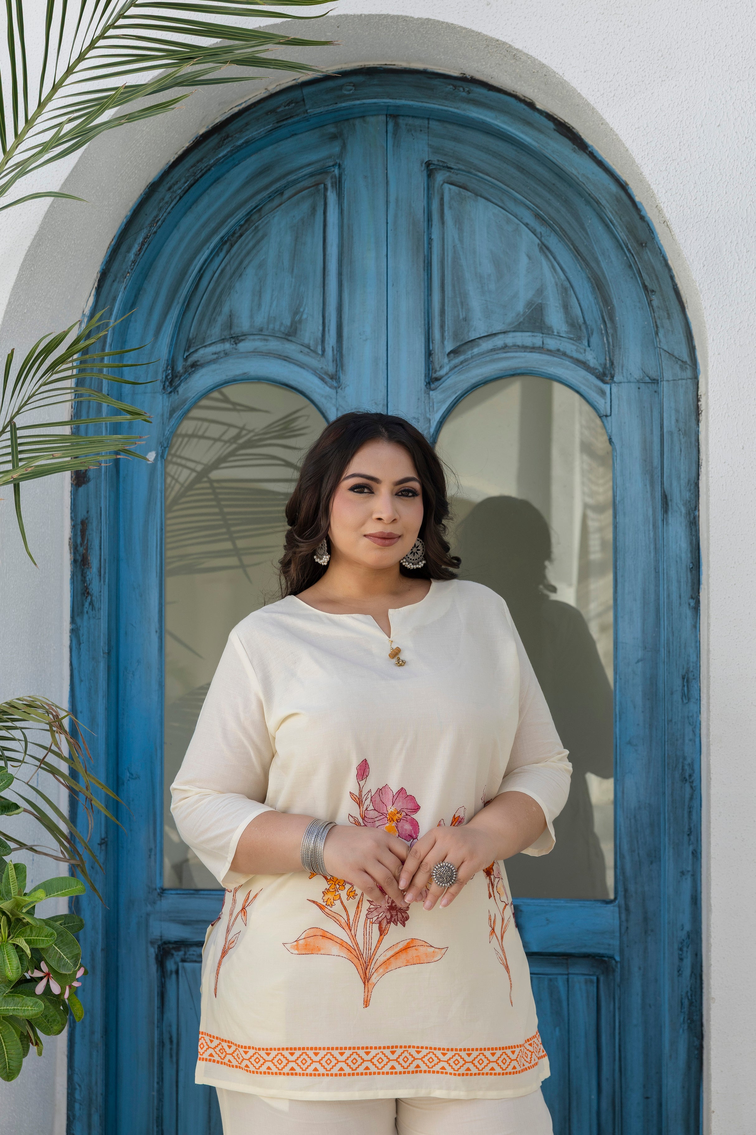 Elegant Floral Cotton Co-ord Set
