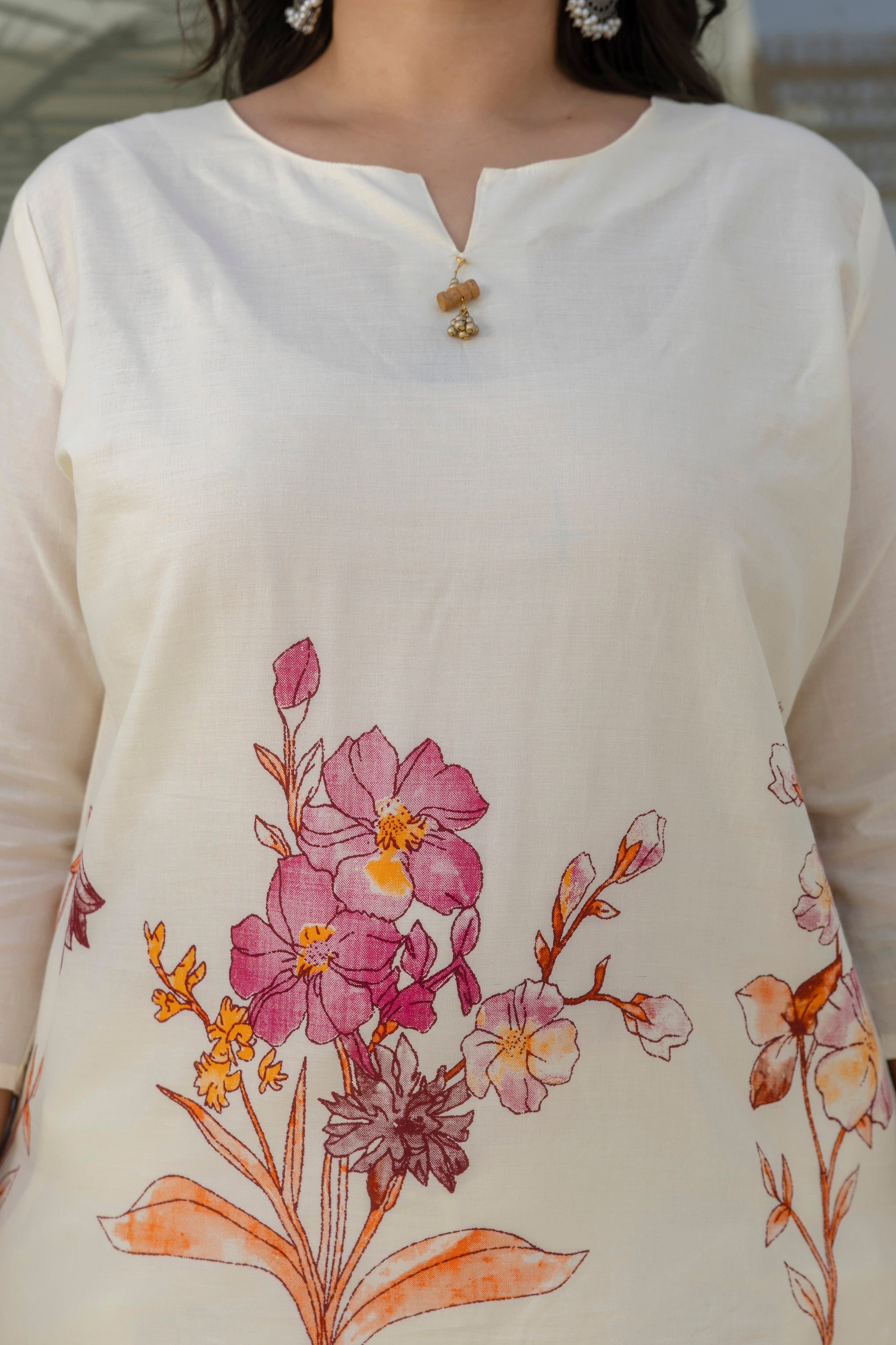 Elegant Floral Cotton Co-ord Set