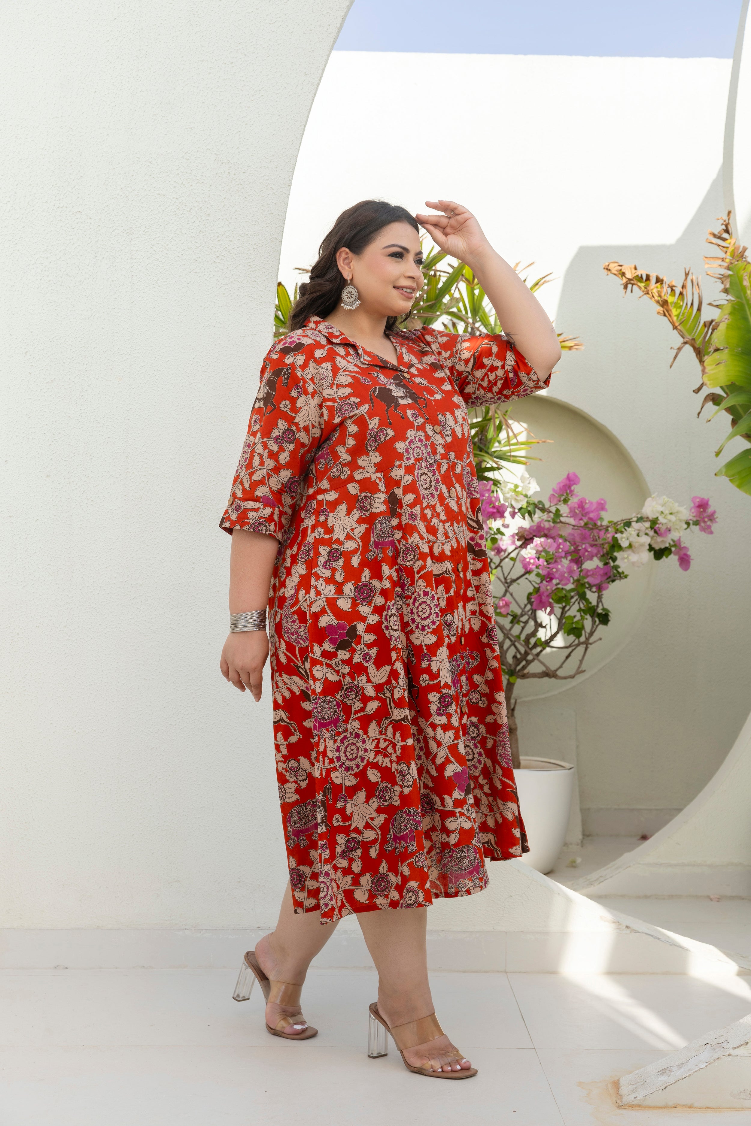 Crimson Heritage Shirt Dress