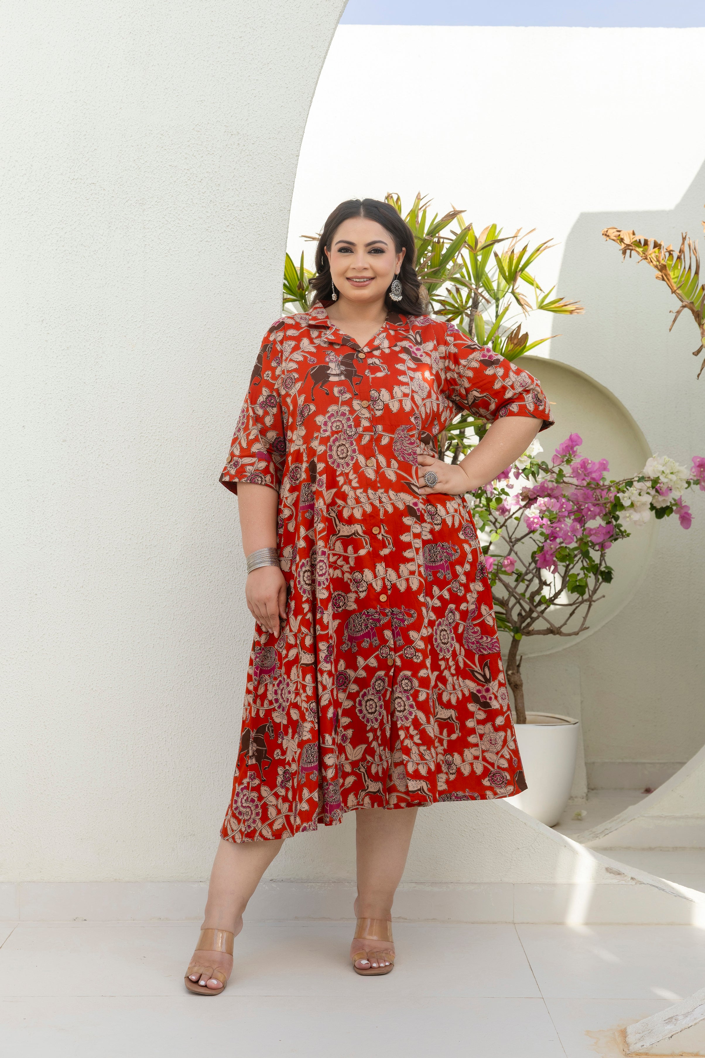 Crimson Heritage Shirt Dress