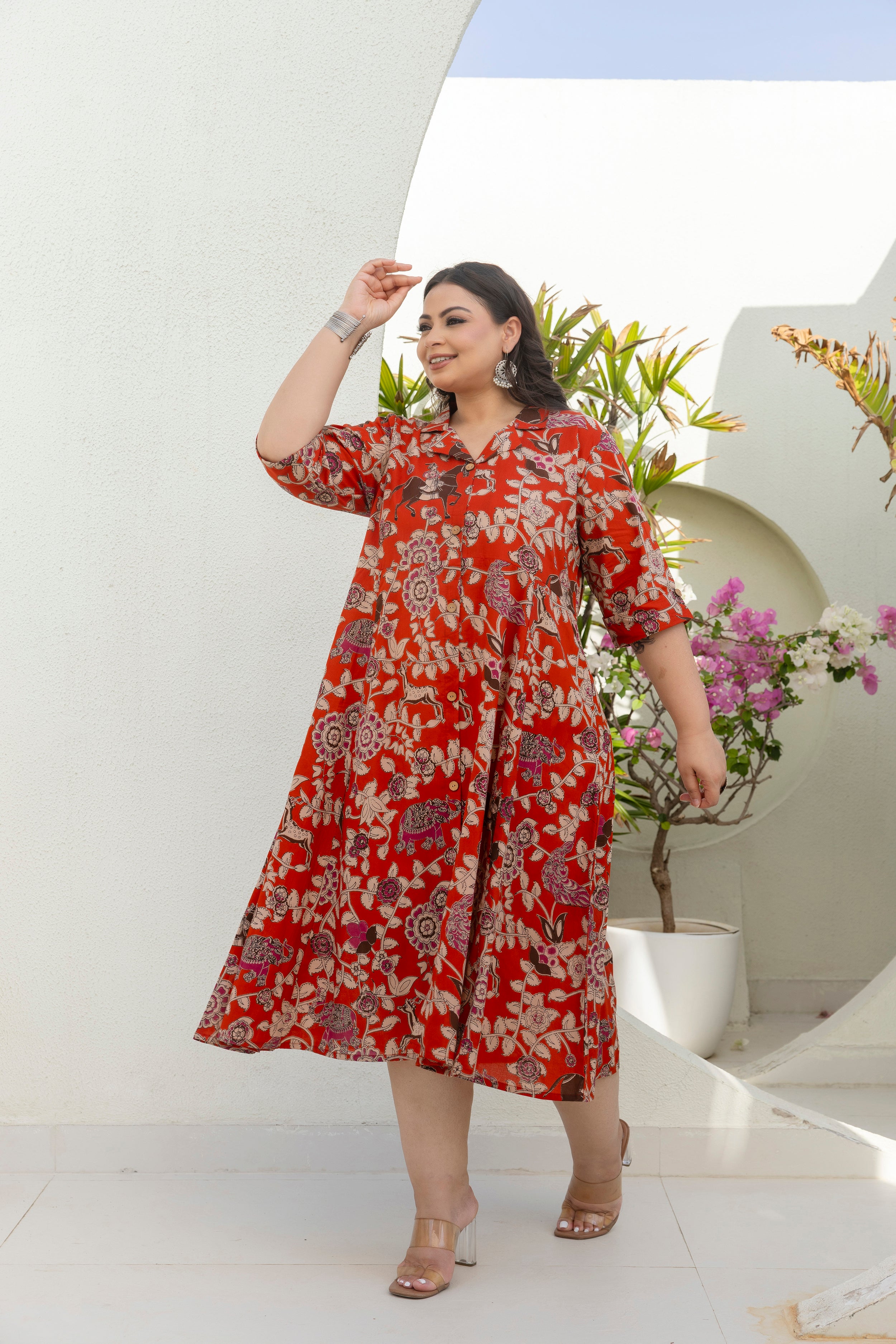 Crimson Heritage Shirt Dress