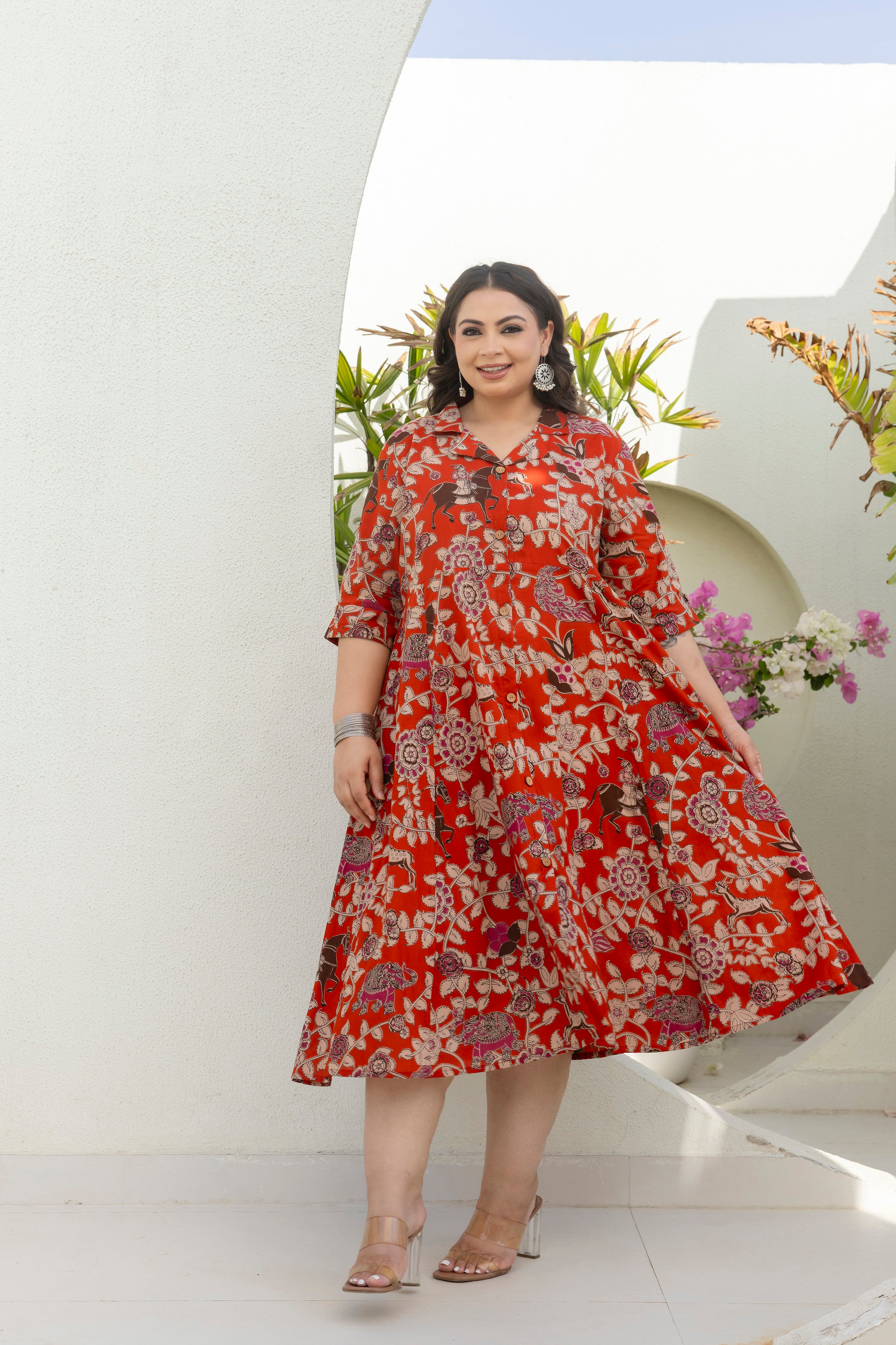 Crimson Heritage Shirt Dress