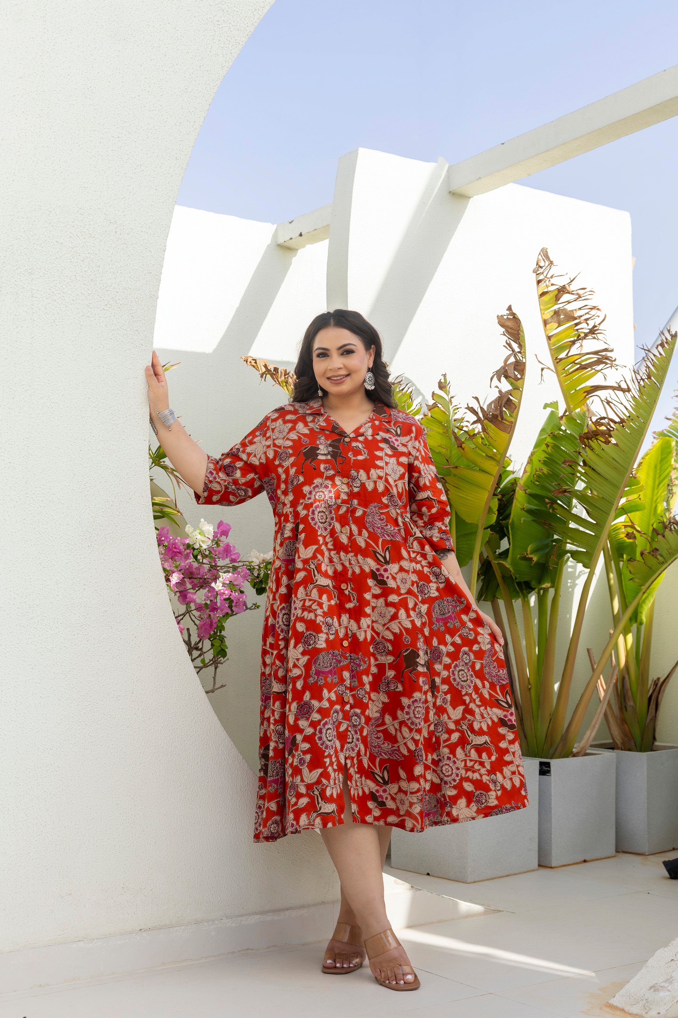 Crimson Heritage Shirt Dress