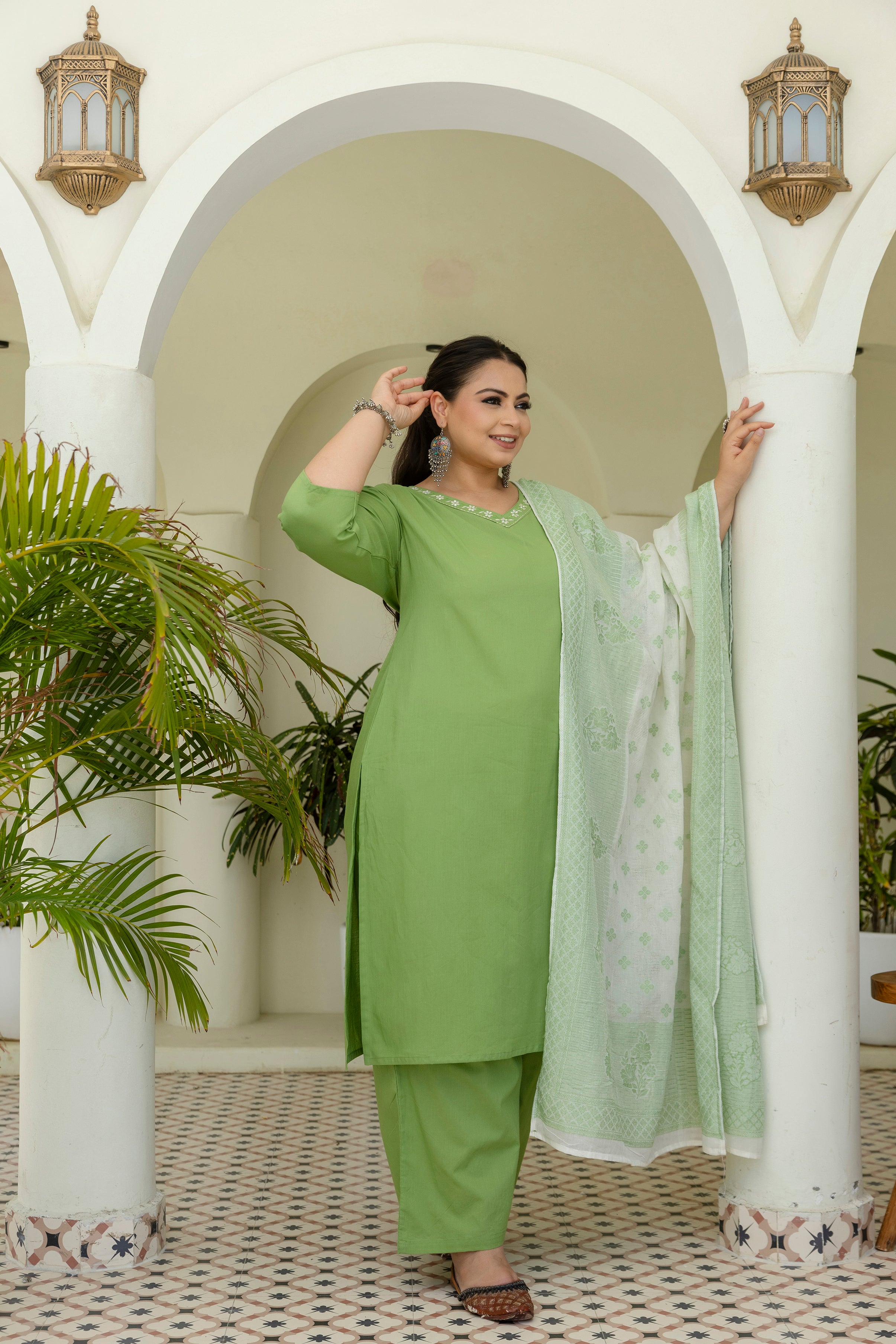 Mint Grace Kurta Set