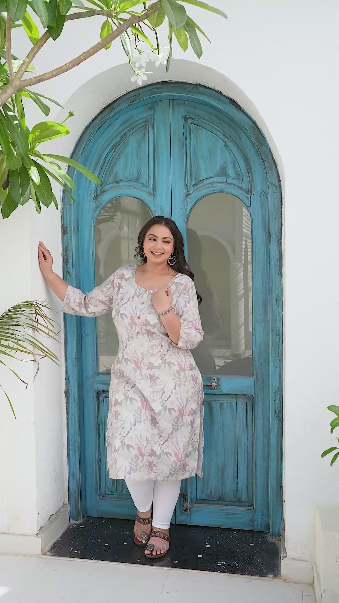 Graceful Plus Size Floral Kurti
